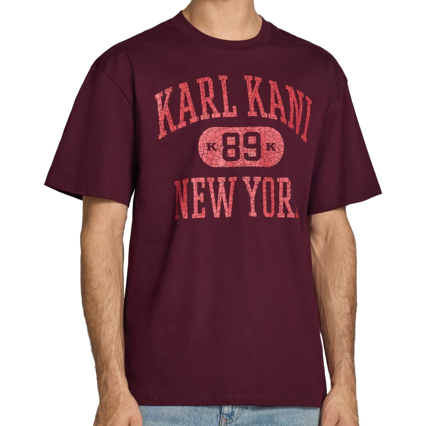 Pánske tričko Karl Kani Heritage 89 Oversized T-Shirt bordovo červené