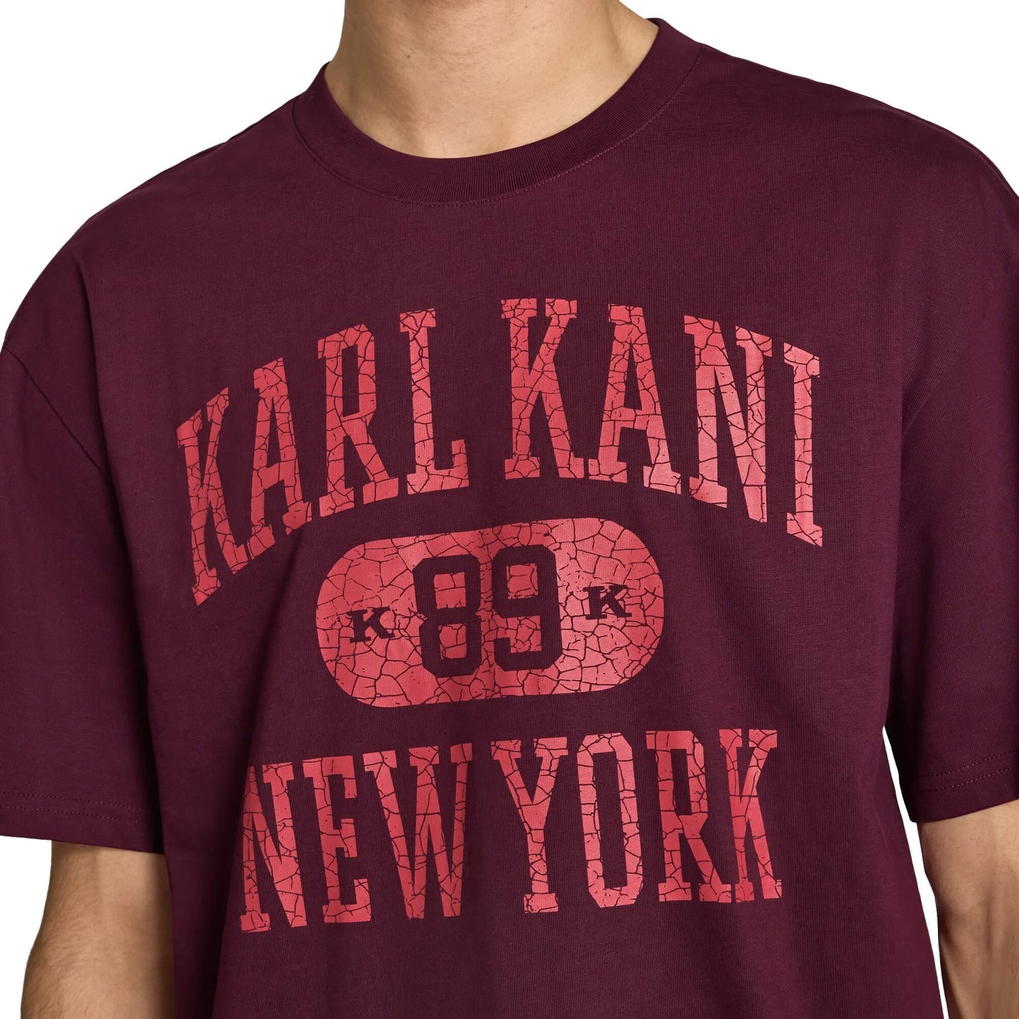 Pánske tričko Karl Kani Heritage 89 Oversized T-Shirt bordovo červené