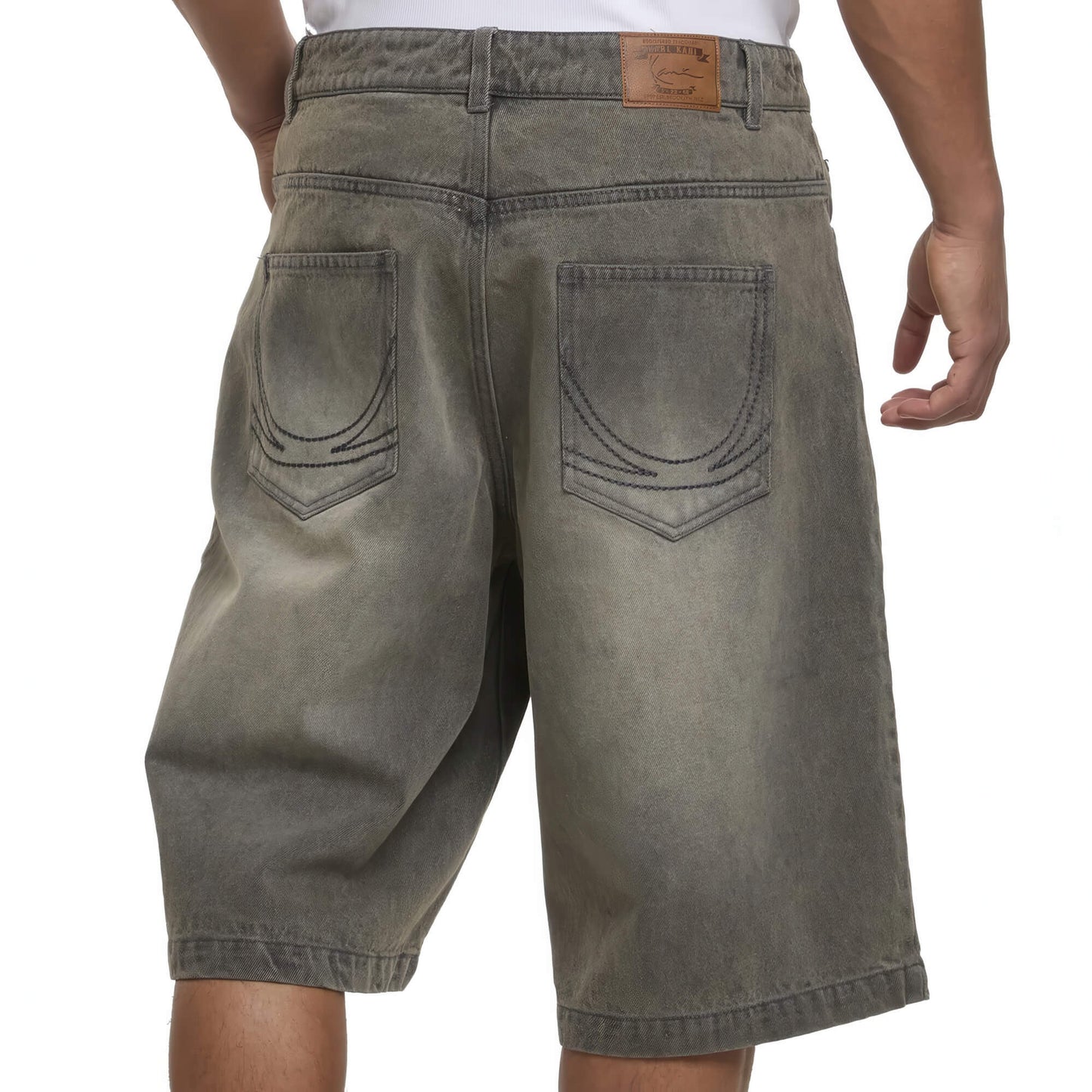 Džínsové kraťasy Karl Kani OG Washed Relaxed Baggy Jorts šedé