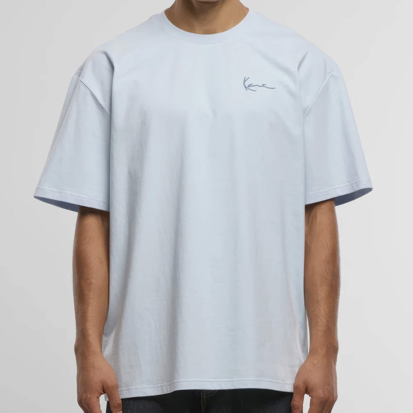 Tričko Karl Kani Signature Oversized T-Shirt bledomodré