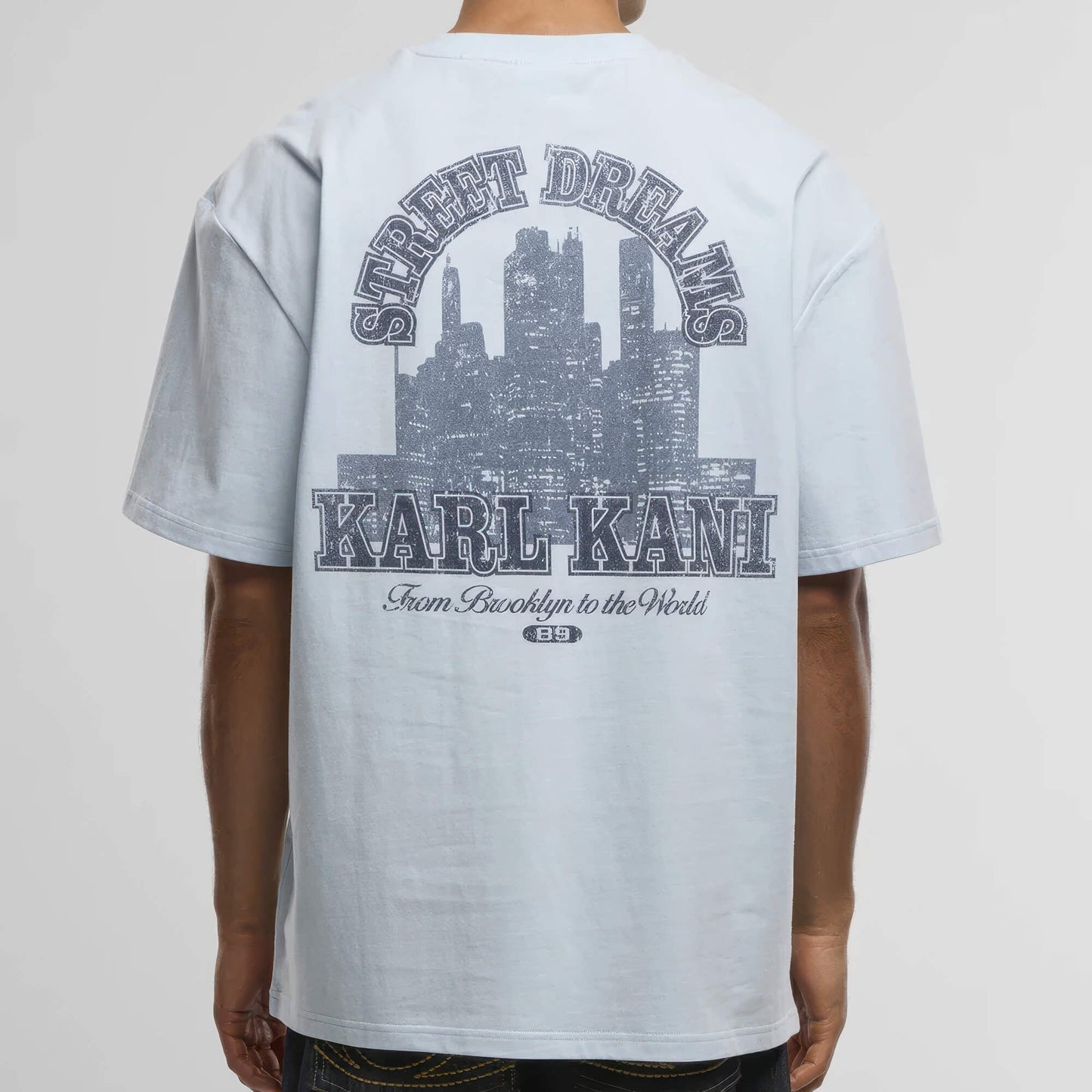 Tričko Karl Kani Signature Oversized T-Shirt bledomodré
