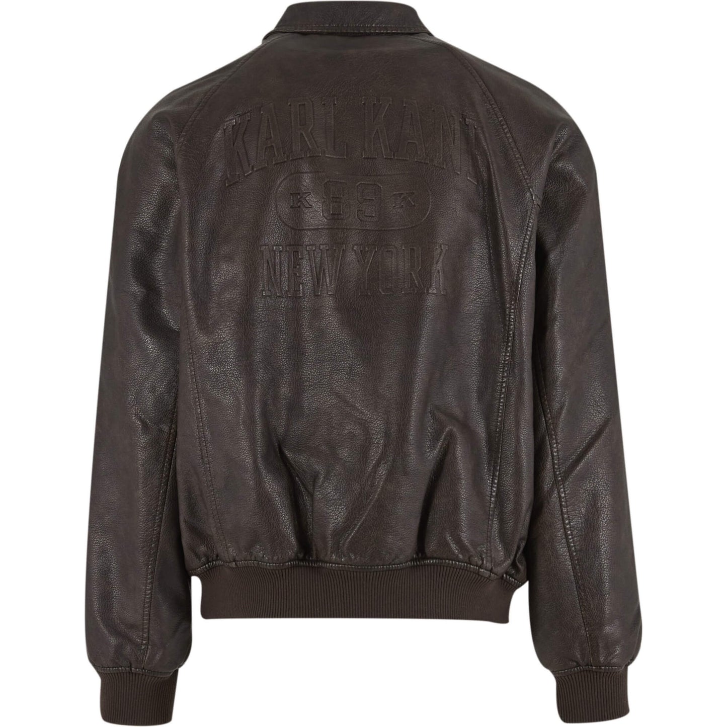Pánska bomber bunda Karl Kani Signature Pu Leather Bomber Jacket hnedá