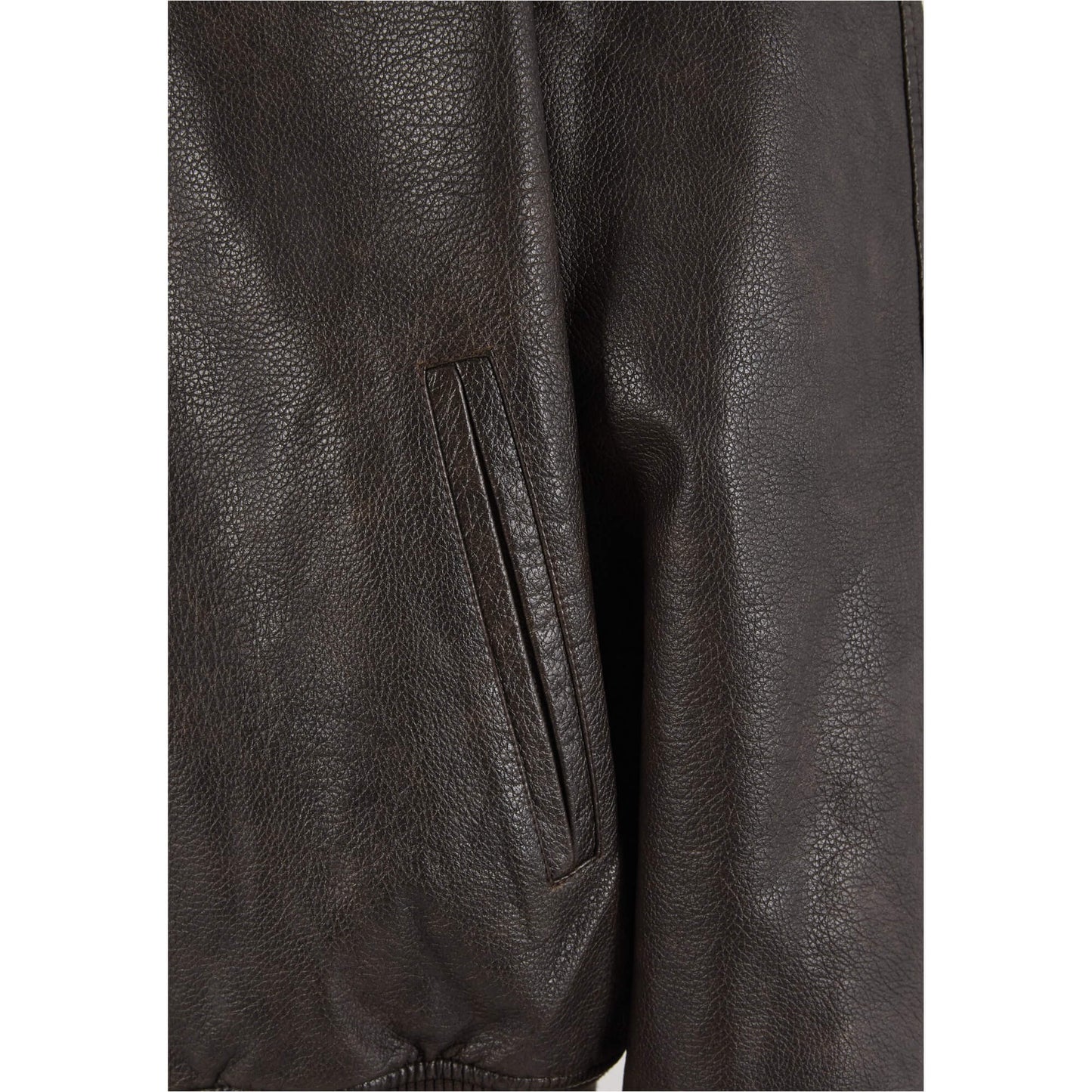 Pánska bomber bunda Karl Kani Signature Pu Leather Bomber Jacket hnedá