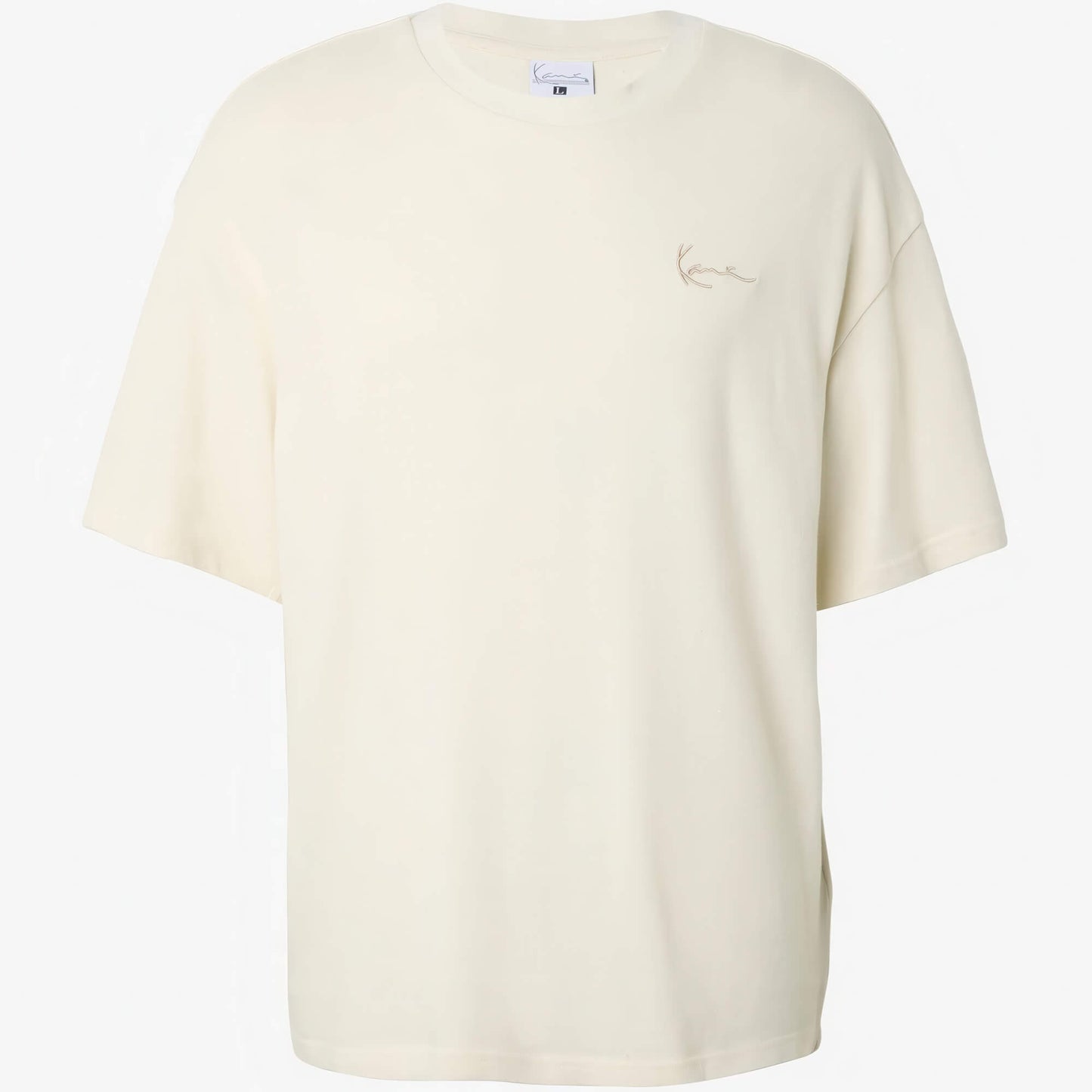 Pánske tričko Karl Kani Signature Washed Oversized T-Shirt krémovo biele