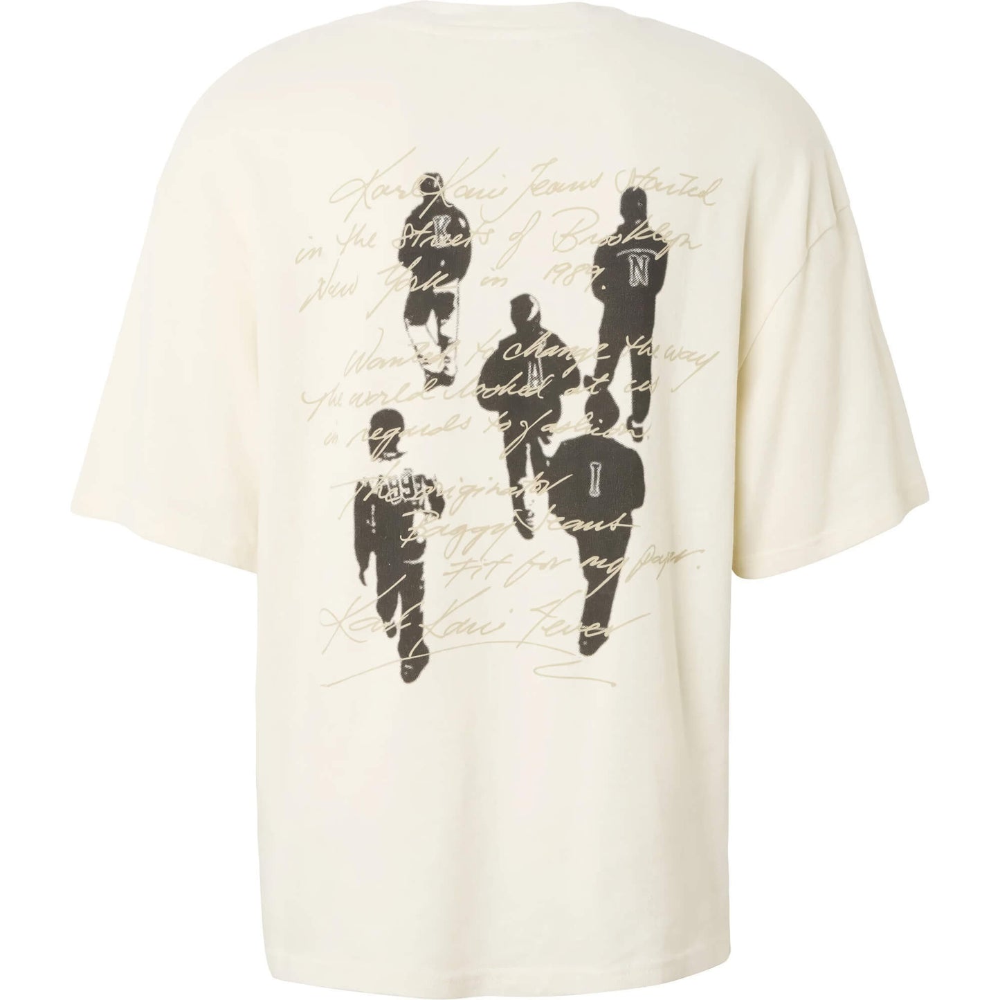 Pánske tričko Karl Kani Signature Washed Oversized T-Shirt krémovo biele