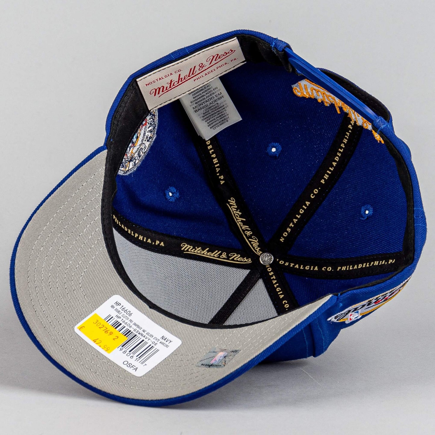 Šiltovka Mitchell & Ness Golden State Warriors NBA Double Clutch Pro Snapback tmavomodrá