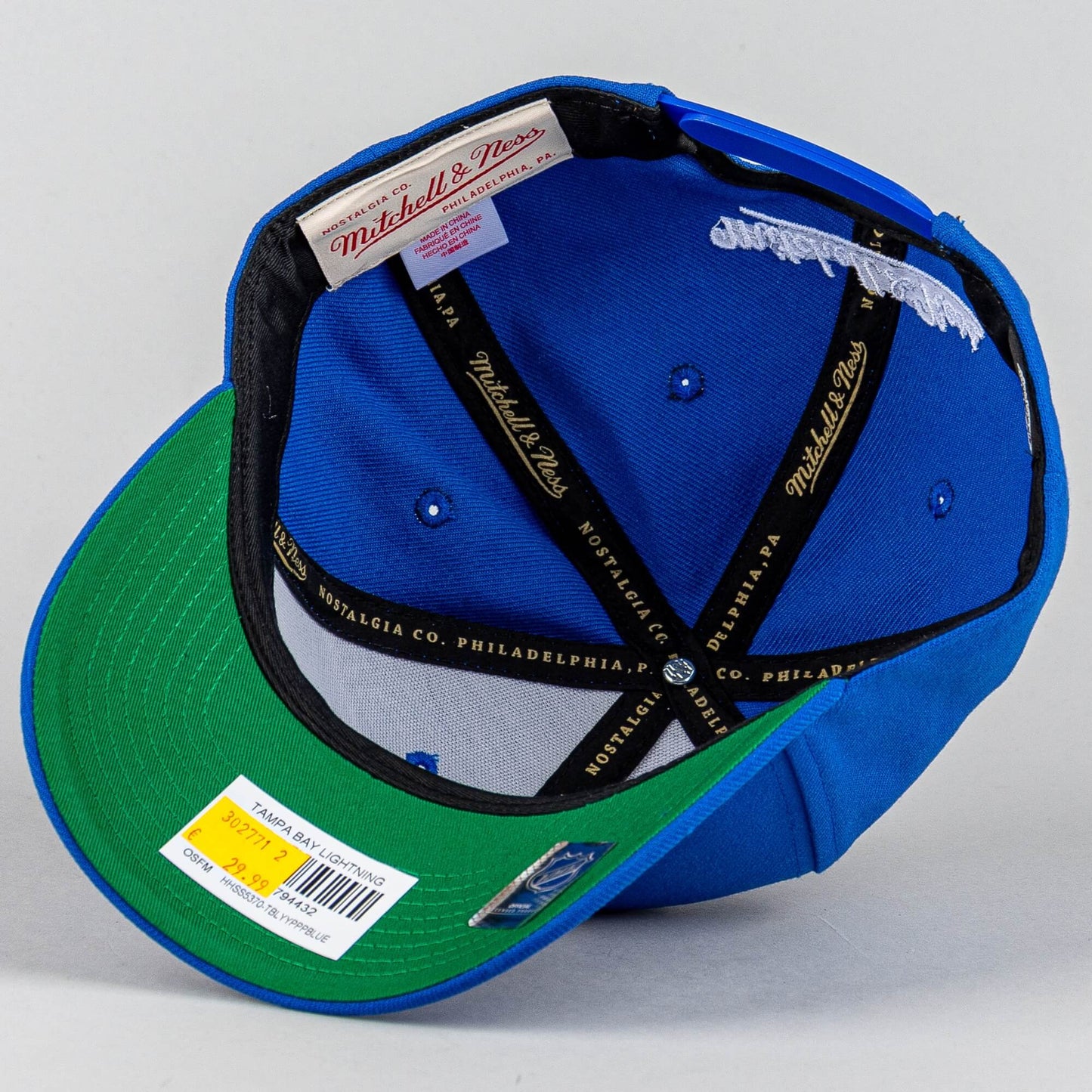 Šiltovka Mitchell & Ness NHL Tampa Bay Lightning Team Ground 2.0 Pro Snapback modrá