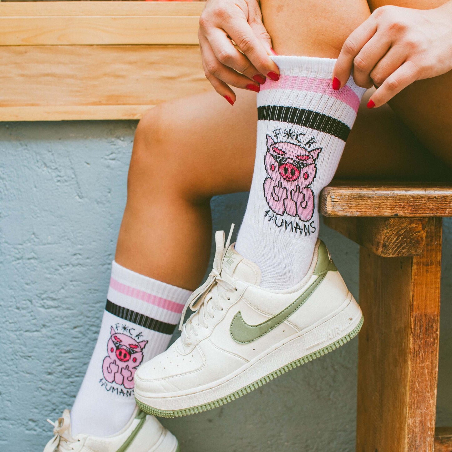 Ponožky American Socks F*ck Humans - Mid High