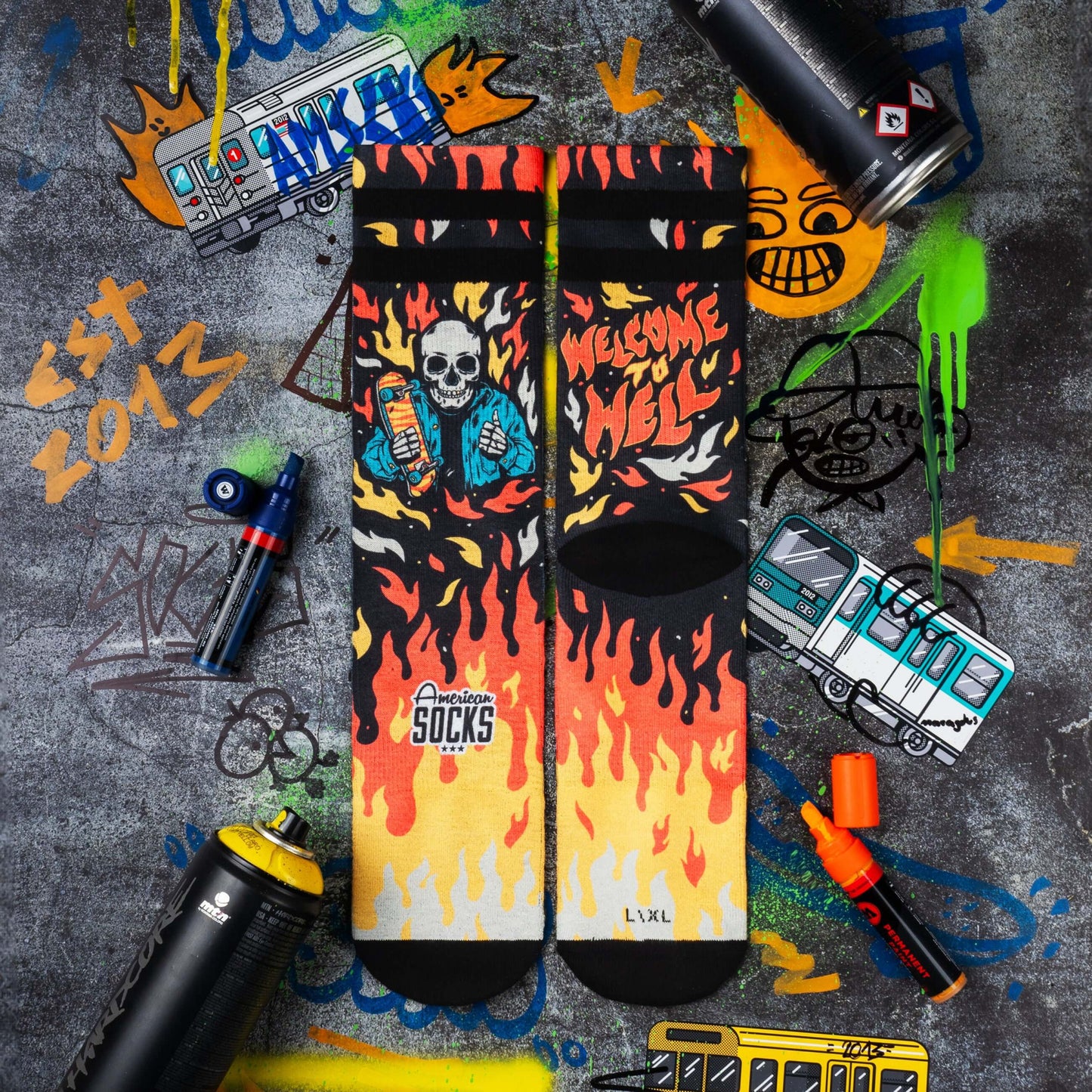 Ponožky American Socks Welcome to Hell - Mid High
