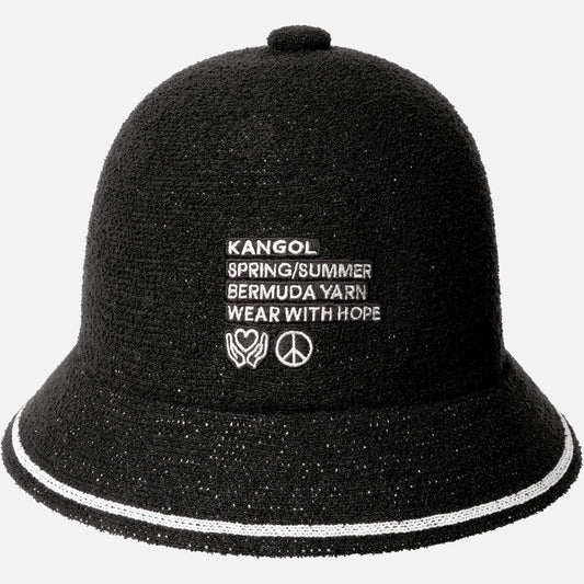 Klobúk KANGOL® FINE PRINT CASUAL čierny