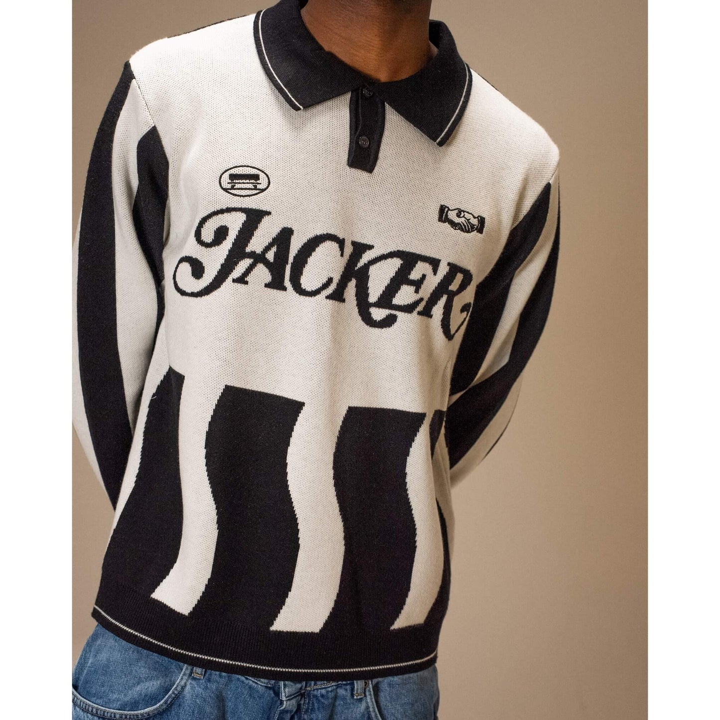 Sveter Jacker Deal Polo Knit béžová
