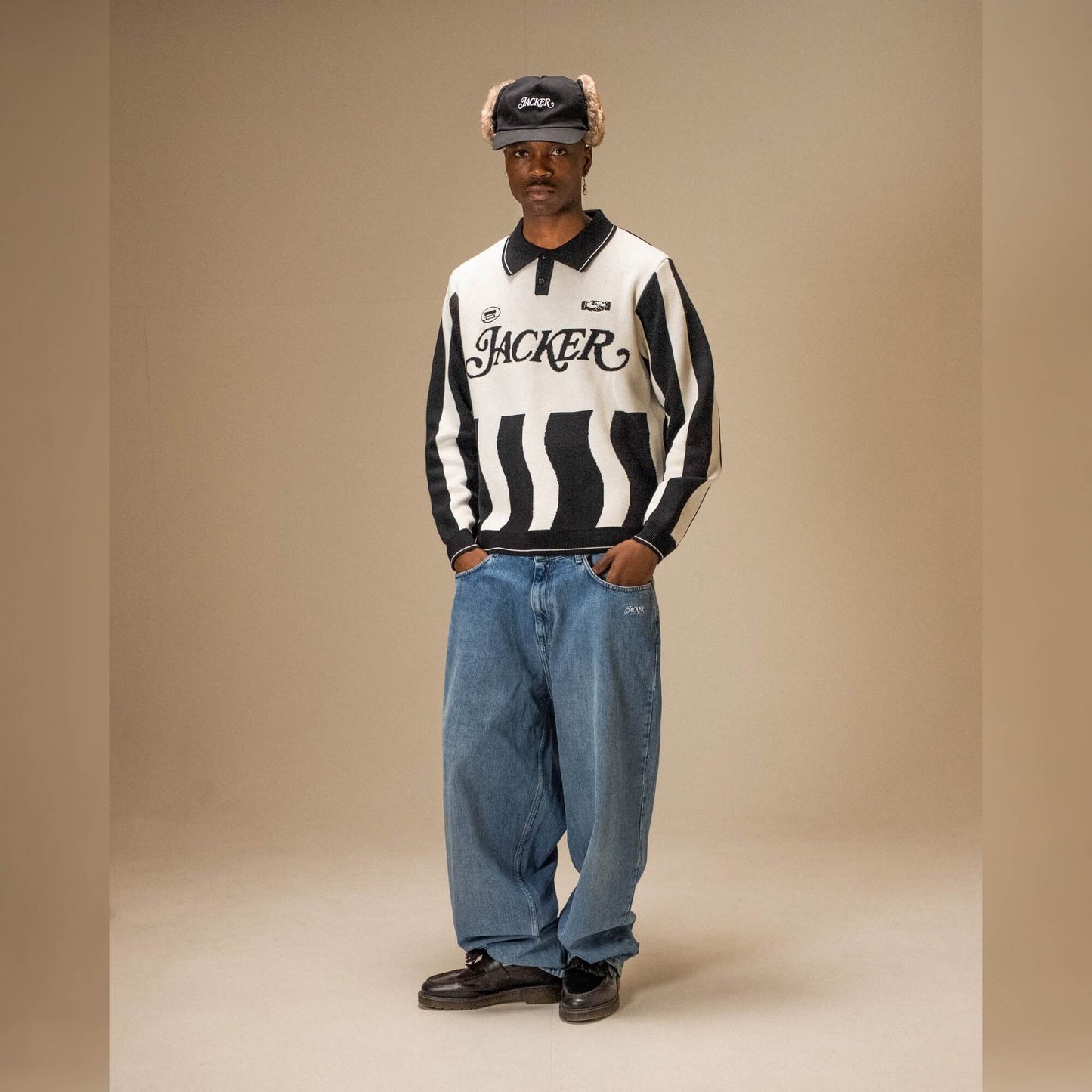 Sveter Jacker Deal Polo Knit béžová