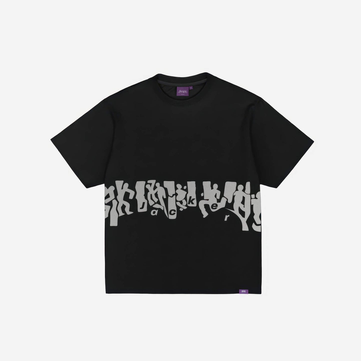 Tričko Jacker Mirror Maze Garment Dyed T-shirt čierne