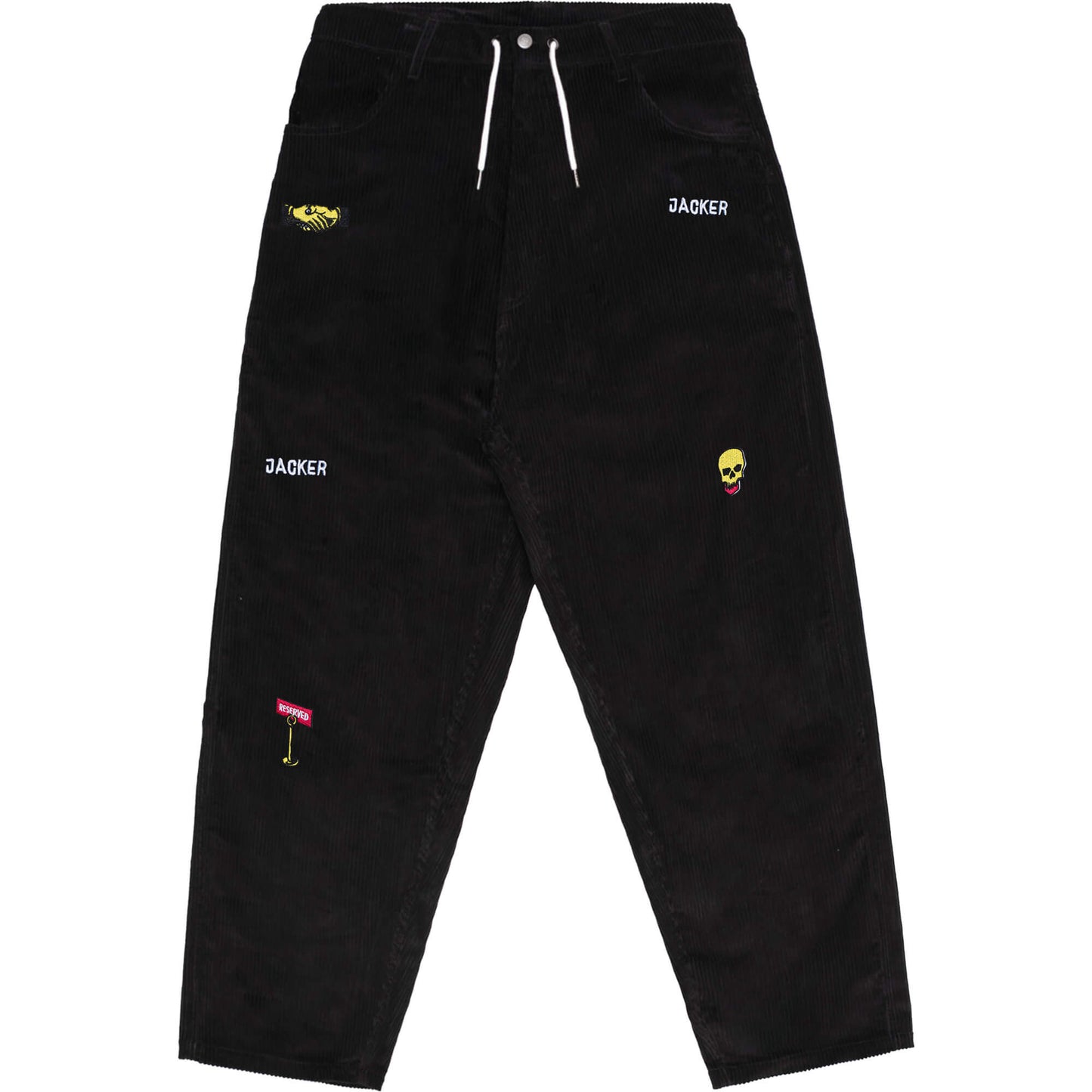 Nohavice Jacker Deal Corduroy Baggy čierne