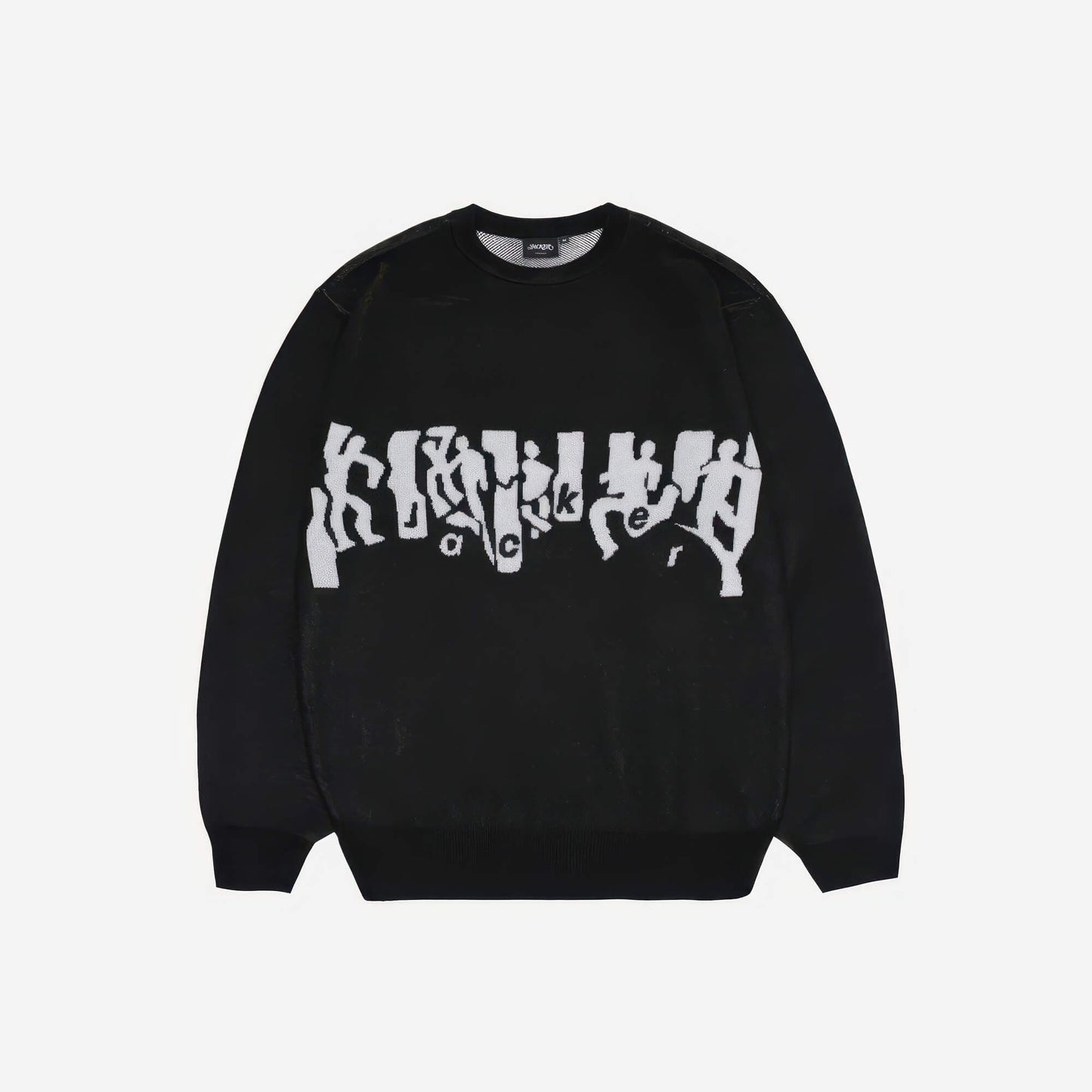 Sveter Jacker Mirror Maze Knit Crewneck čierny