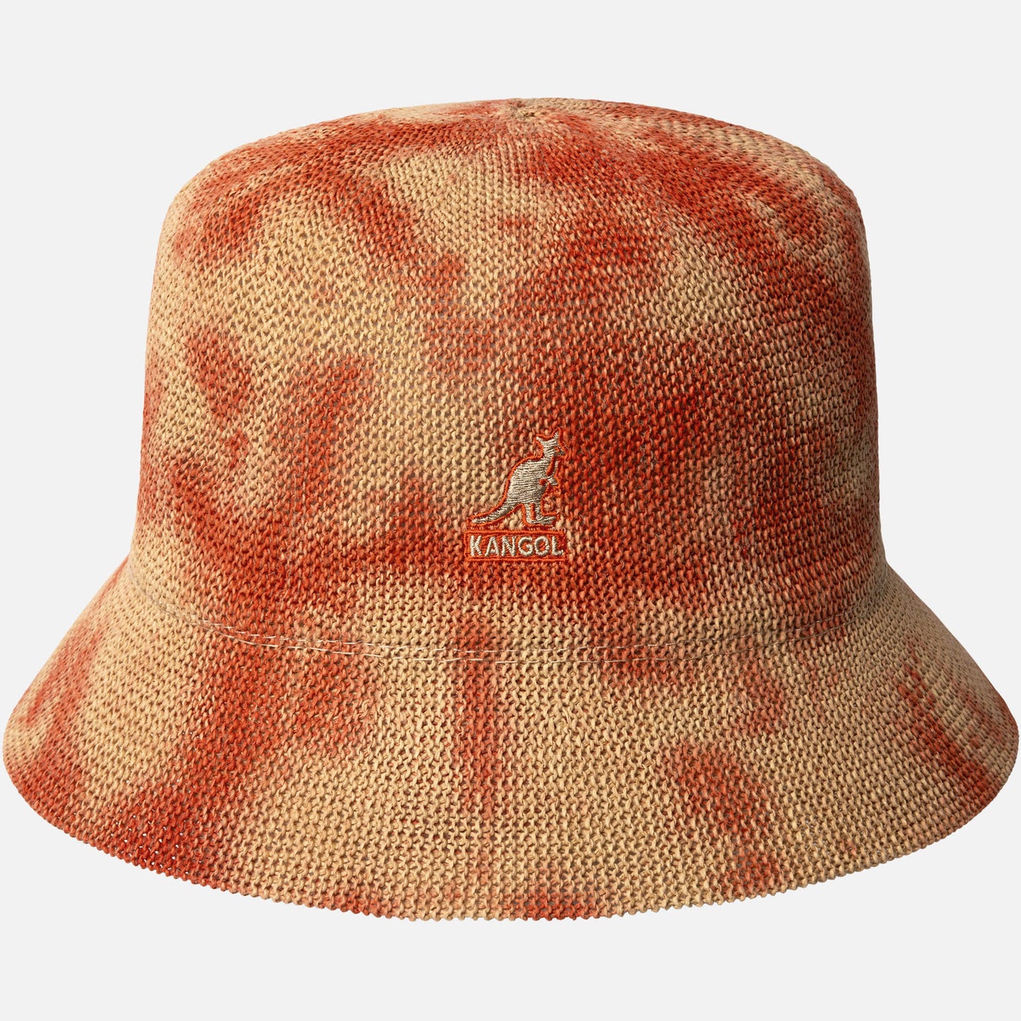 Klobúk KANGOL® TIE DYE KNIT BUCKET bledo hnedý