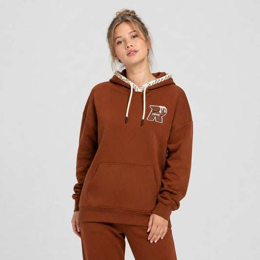 Dámska mikina s kapucňou Peak Right (Fleece Hoodie) hnedá