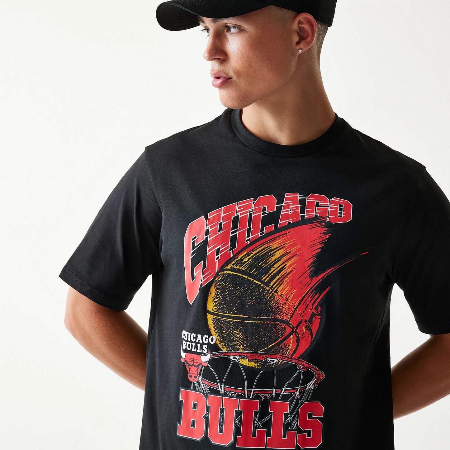 Tričko New Era Chicago Bulls NBA Ball Graphic Black T-Shirt čierne