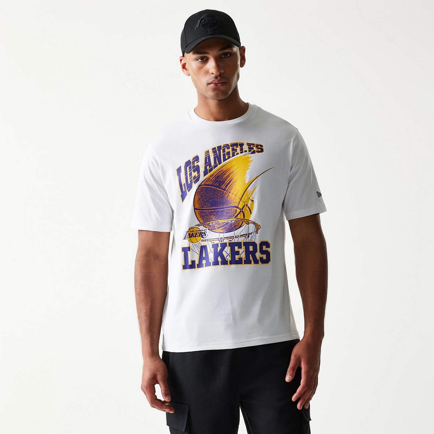 Tričko New Era Los Angeles Lakers NBA Ball Graphic White T-Shirt biele