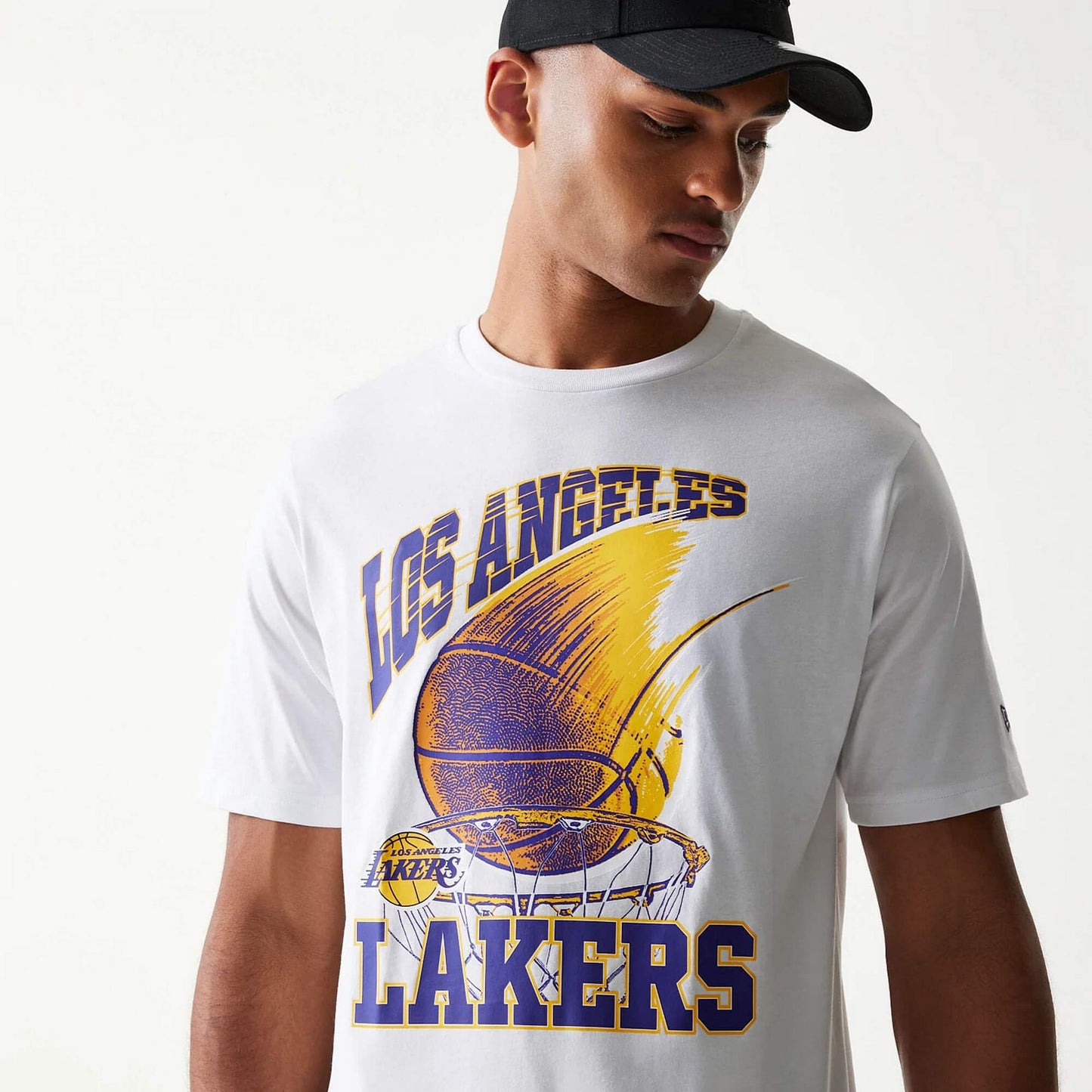 Tričko New Era Los Angeles Lakers NBA Ball Graphic White T-Shirt biele