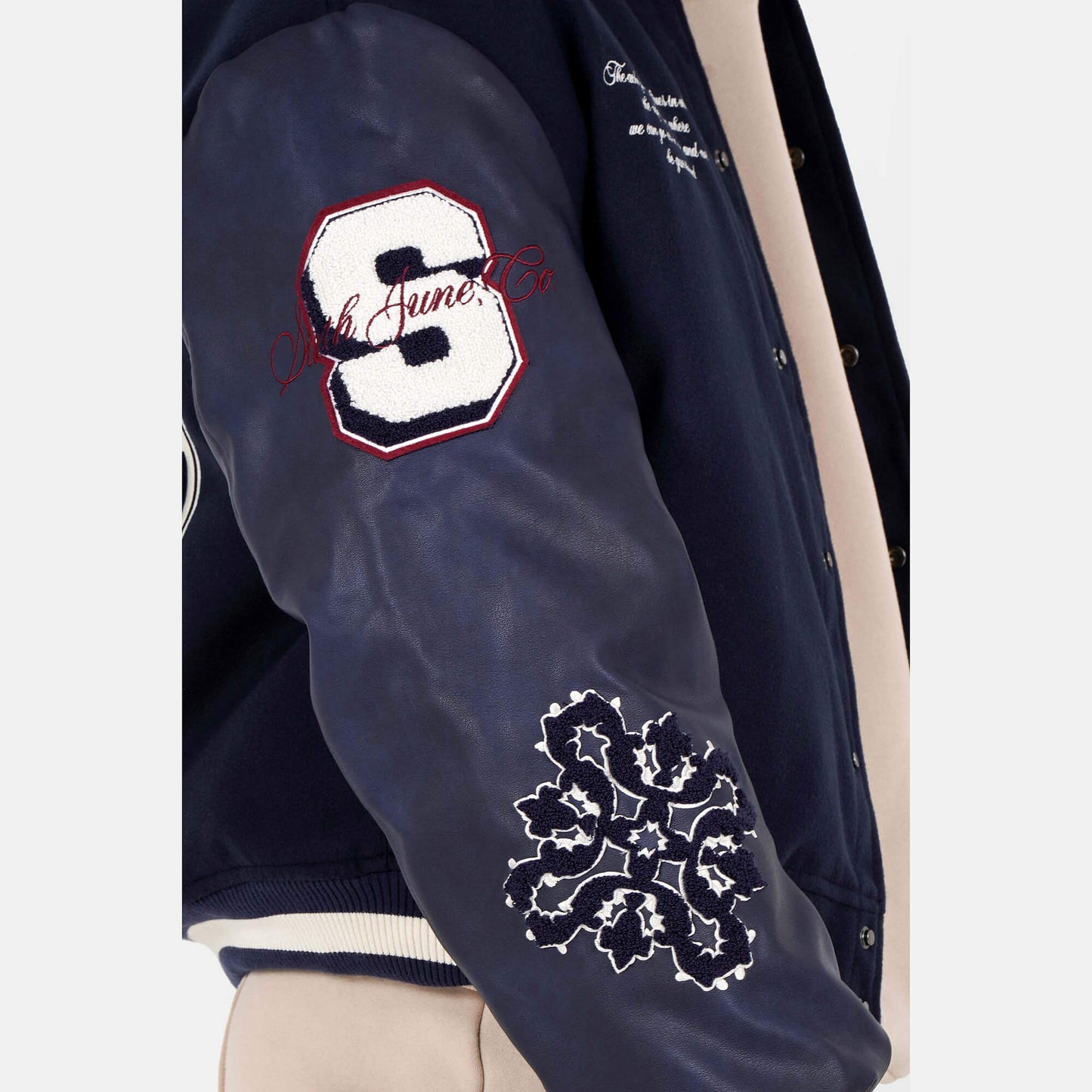 Bunda bomber Sixth June MAISON SJ Varsity Jacket tmavomodrá