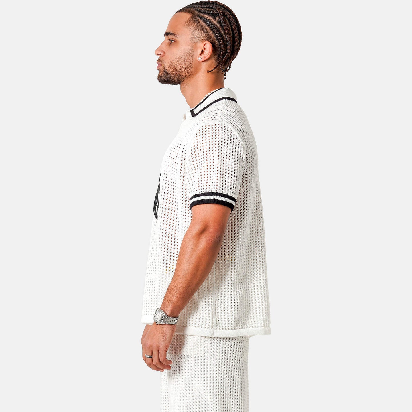 Pletená polokošeľa Sixth June KNITTED Embroidery Polo Shirt biela
