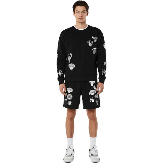 Pánske teplákové šortky Hollister x NBA Team Logos čierne
