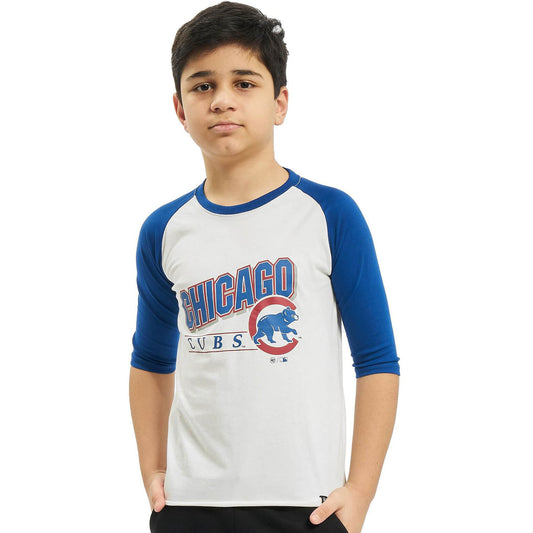 Detské tričko s dlhým rukávom '47 MLB Chicago Cubs Snapshot Super Rival biele