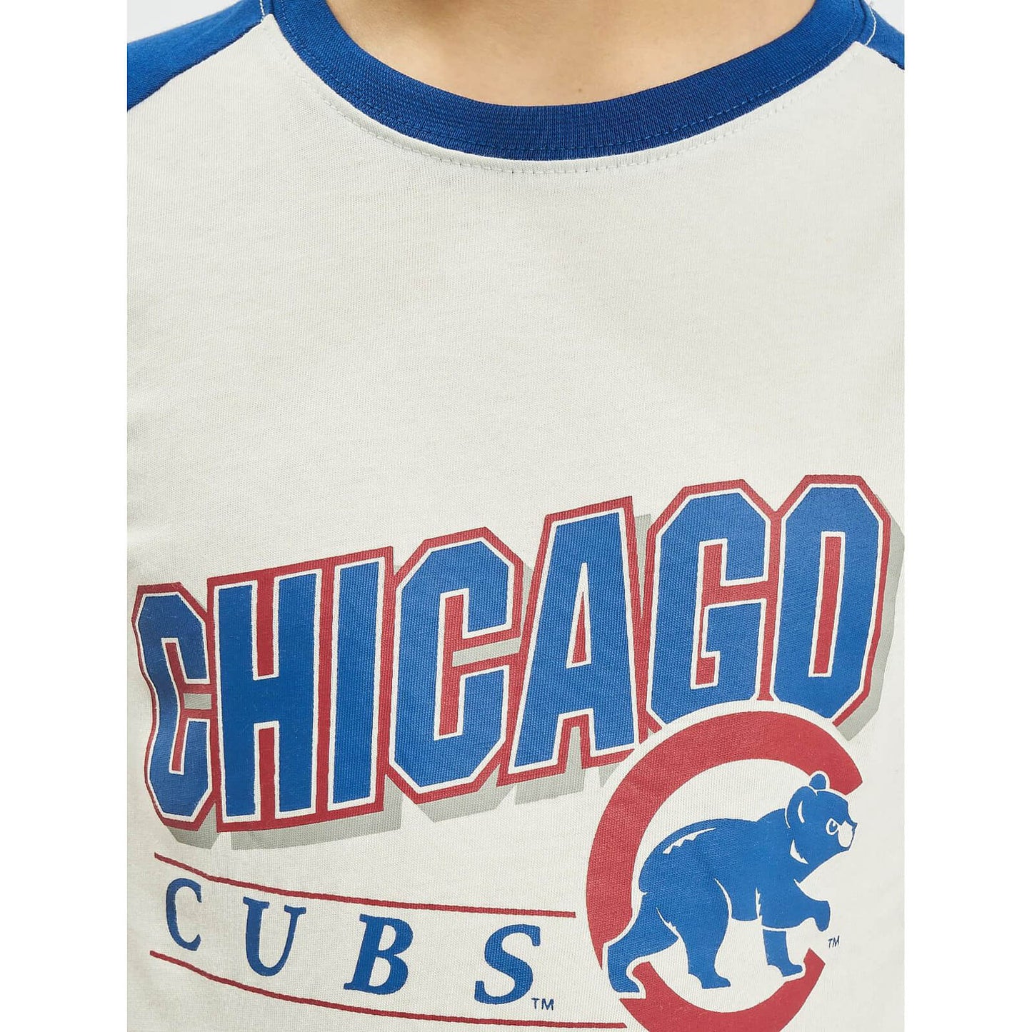 Detské tričko s dlhým rukávom '47 MLB Chicago Cubs Snapshot Super Rival biele
