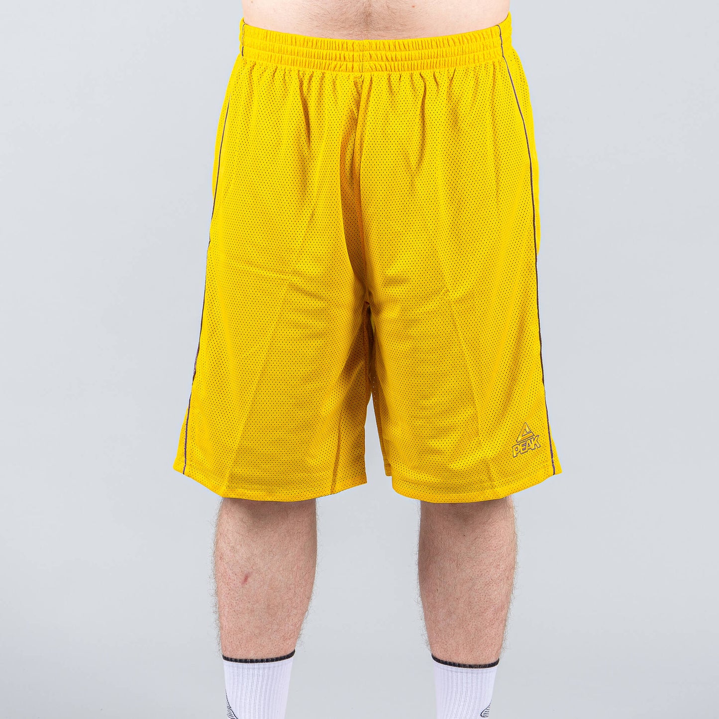 Obojstranná basketbalová súprava (dres + trenírky) PEAK Basketball MATCH REVERSIBLE SET Žlto-fialová