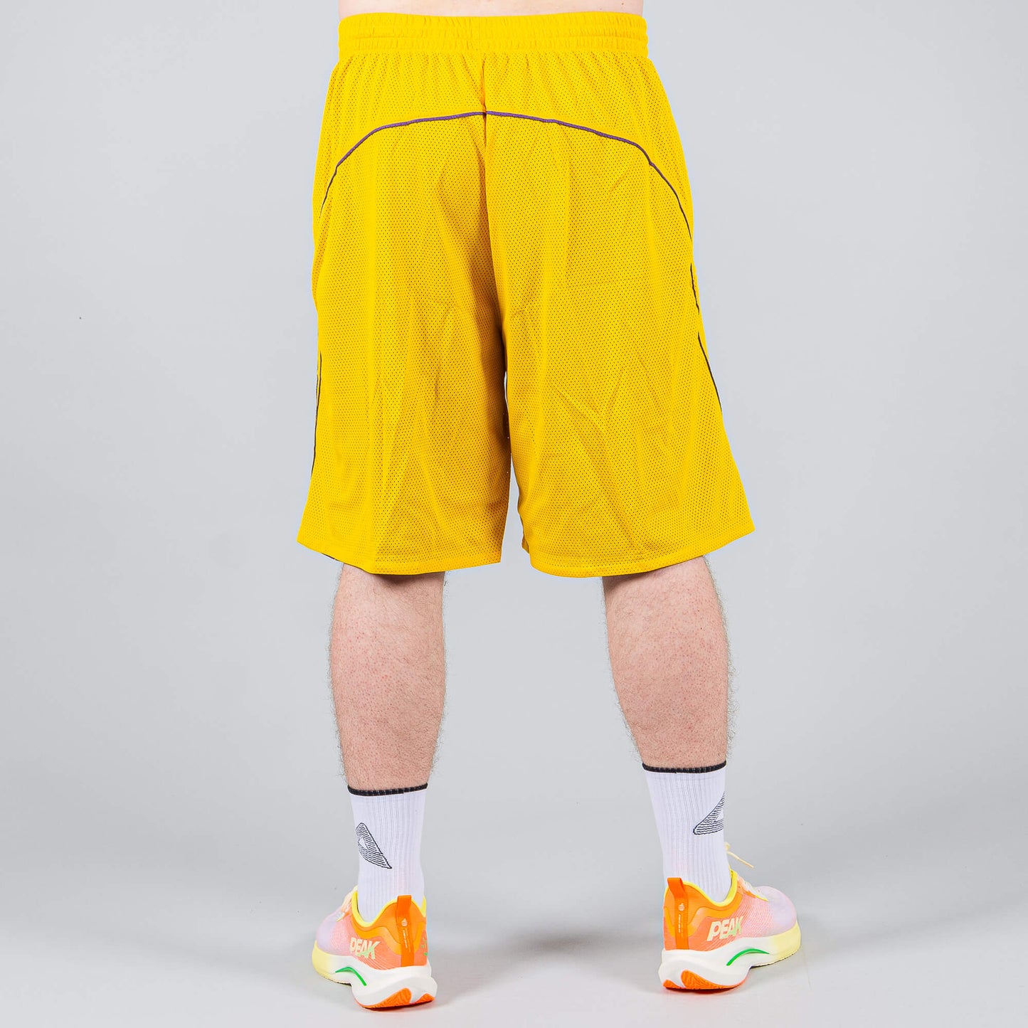 Obojstranná basketbalová súprava (dres + trenírky) PEAK Basketball MATCH REVERSIBLE SET Žlto-fialová