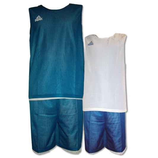 Obojstranná basketbalová súprava (dres + trenírky) PEAK REVERSIBLE JERSEY modro-biela