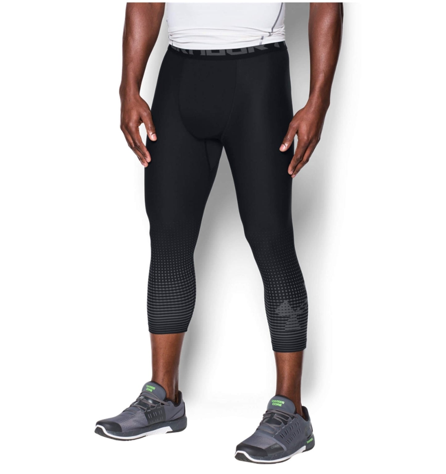 Legíny Under Armour HG Armour Comp Graphic 3/4 čierne