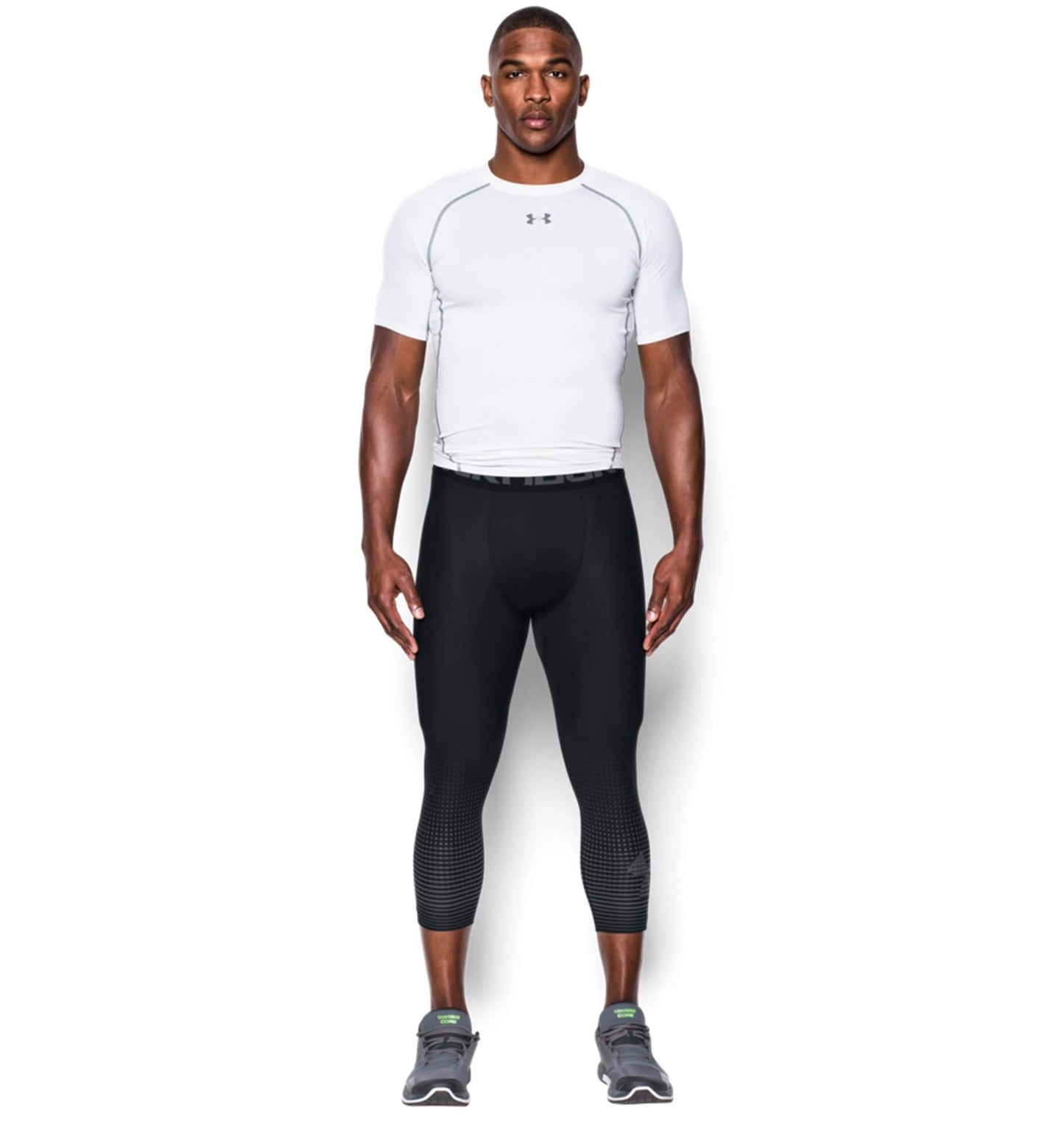 Legíny Under Armour HG Armour Comp Graphic 3/4 čierne