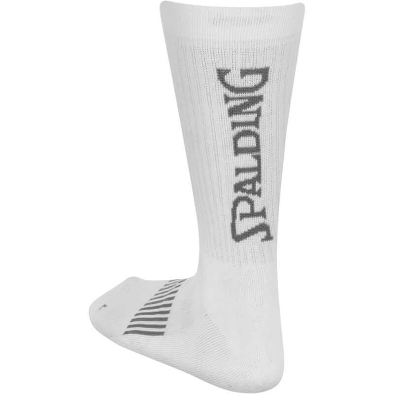 Spalding Coloured Socks White/Silver Grey