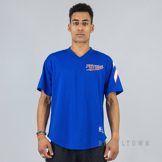 MITCHELL & NESS NBA WINNING TEAM MESH V-NECK DETROIT PISTONS ROYAL