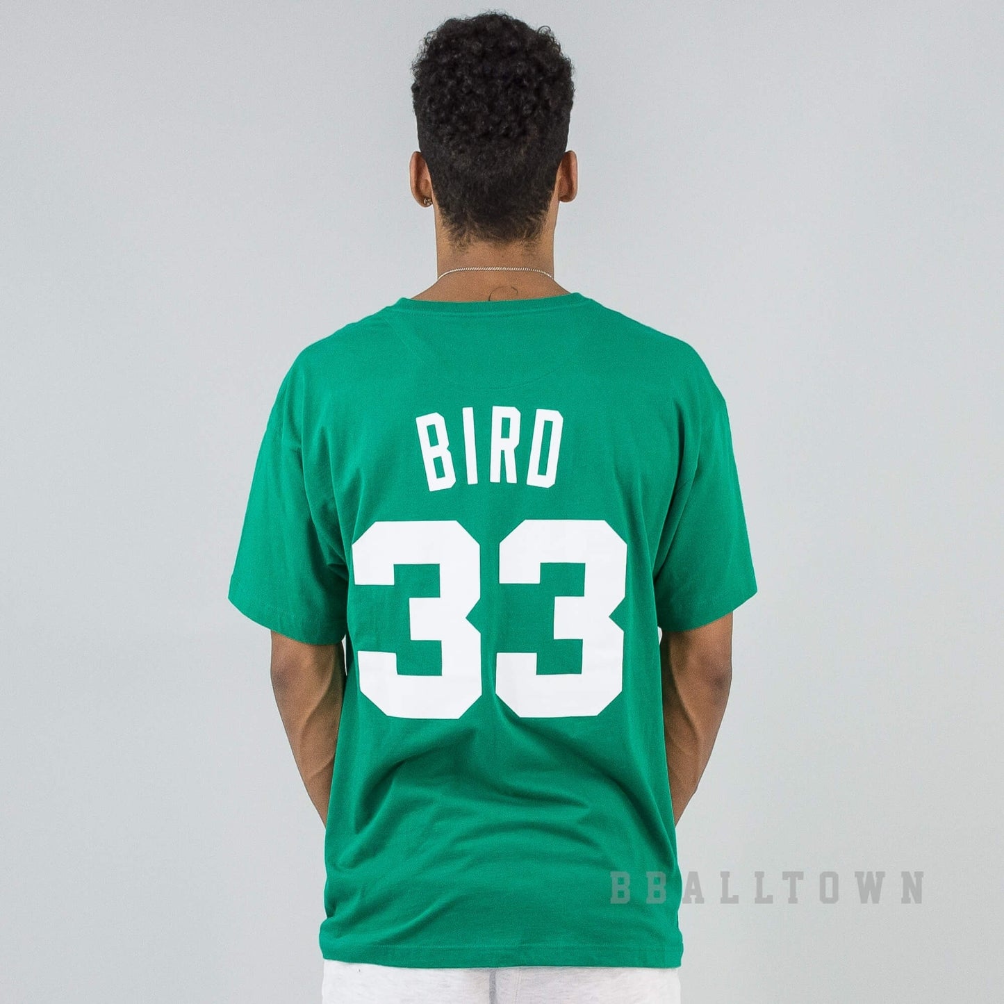 MITCHELL & NESS NBA TRADITIONAL TEE BOSTON CELTICS / LARRY BIRD No. 33 - KELLY GREEN