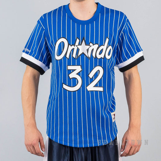 Mitchell & Ness NBA Name/Number Mesh V-Neck Orlando Magic / Shaquille O'Neal Royal/White