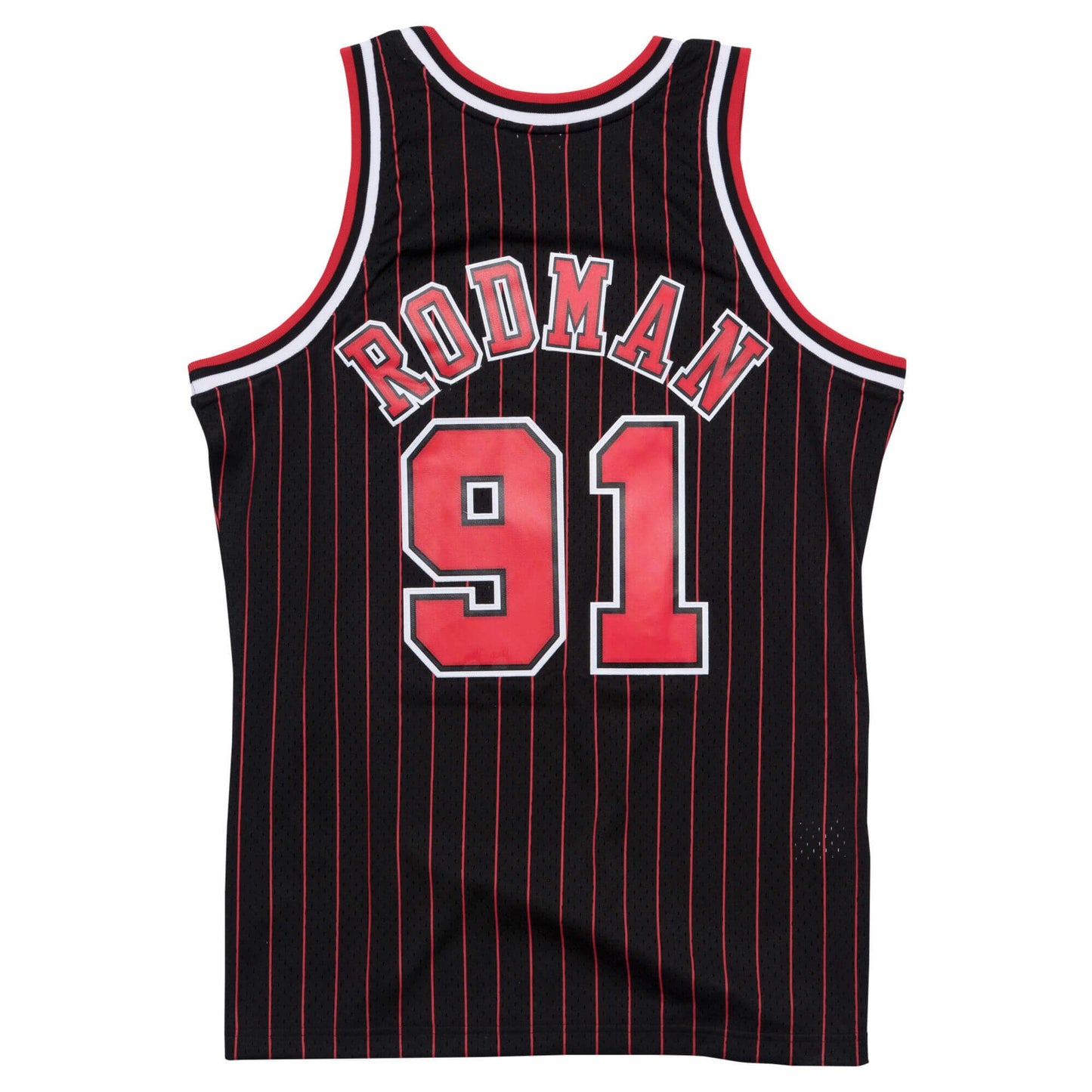 MITCHELL & NESS SWINGMAN JERSEY CHICAGO BULLS - 1995-96 DENNIS RODMAN Nr. 91 BLACK/RED