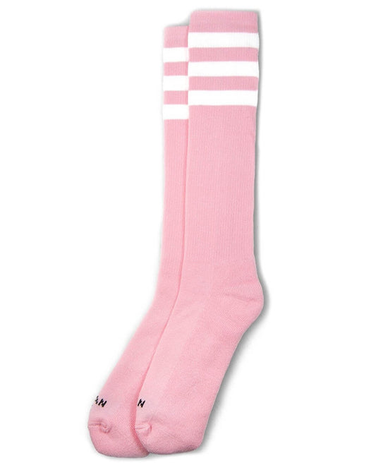 American Socks Ultra High Bubblegum Pink / White - White - White
