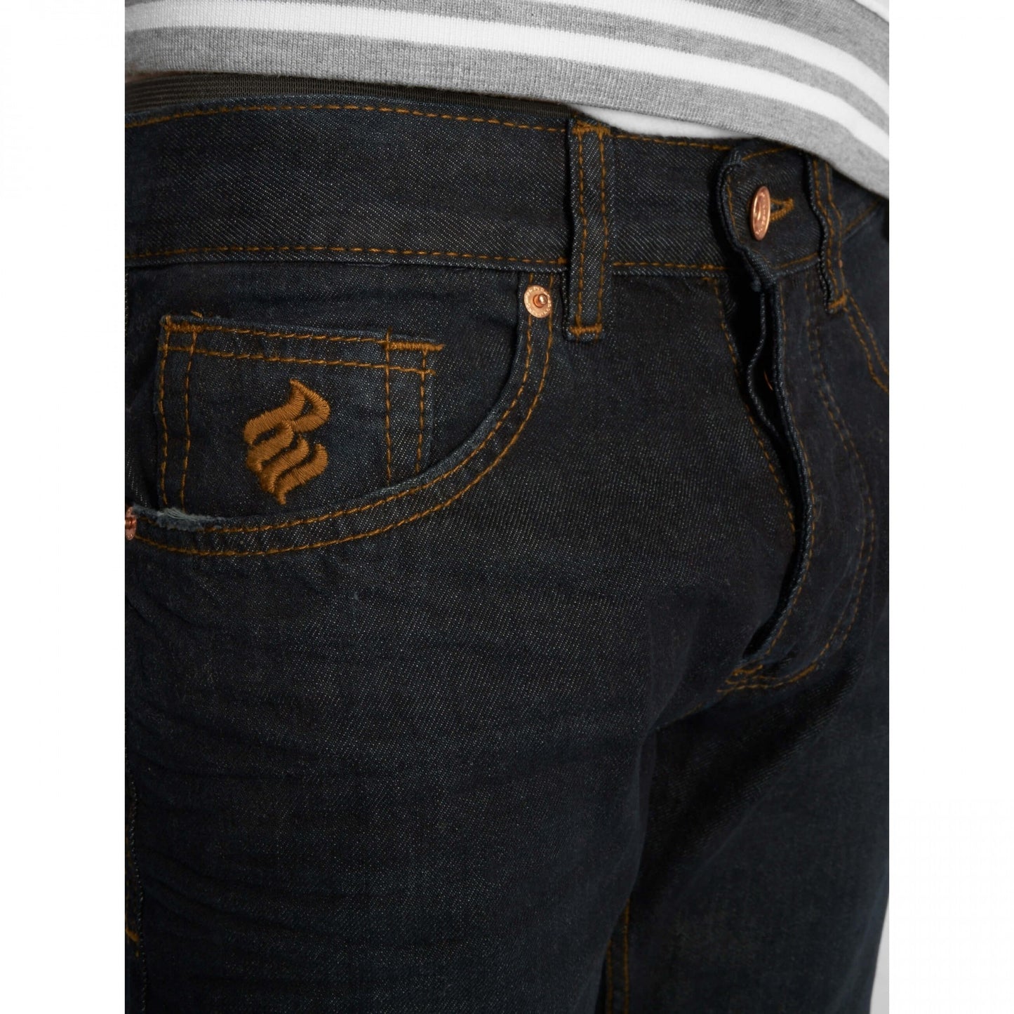 Rocawear Relaxed Flame Stiching Dark Blue Wash