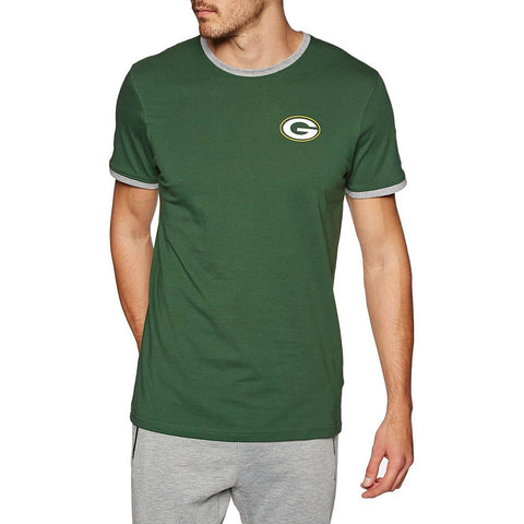 New Era Tričko Team Apparel NFL Ringer Tee Green Bay Packers Green