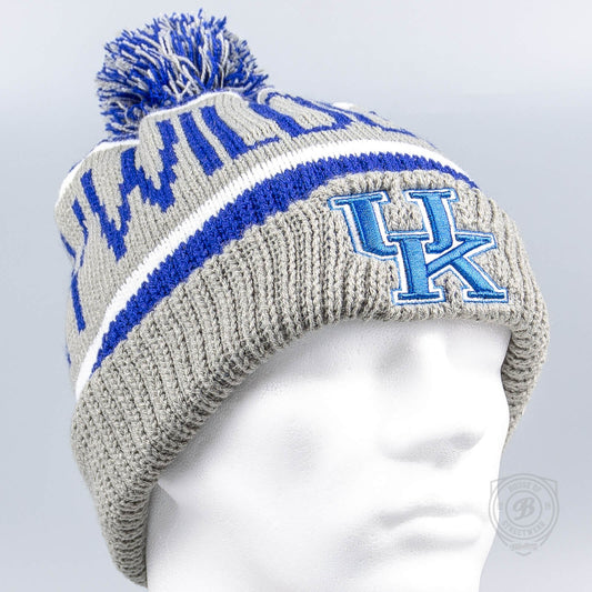 Zimná čiapka s brmbolcom 47 Brand NCAA Kentucky Wildcats šedá/modrá
