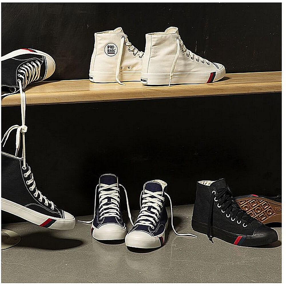 Pro Keds Royal Pro Hi Logo Printed Canvas White/Purple