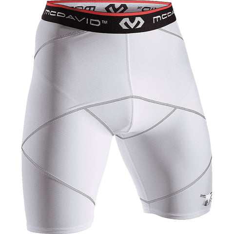 Mcdavid Cross Compression Short With Hip Spica [8200] White