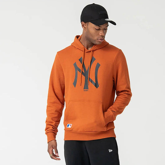 New Era Mikina Mlb Seasonal Team Logo Hoody New York Yankees Orange Red