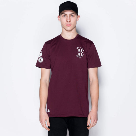 New Era Mlb Sleeve Design Tee Boston Red Sox Maroon