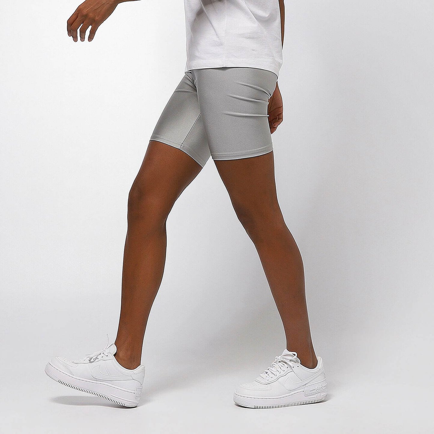 Karl Kani College Cycling Shorts Silver/Black/White