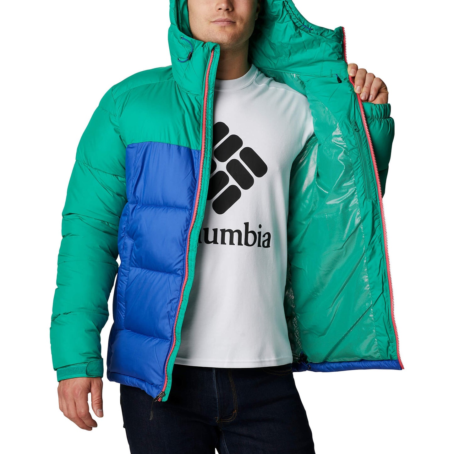 Columbia Pike Lake Hdd Jacket Lapis Blue/Emerald Green