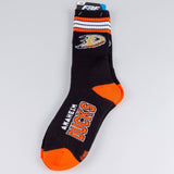 FBF Originals NHL 4 Stripes Crew Socks Anaheim Ducks